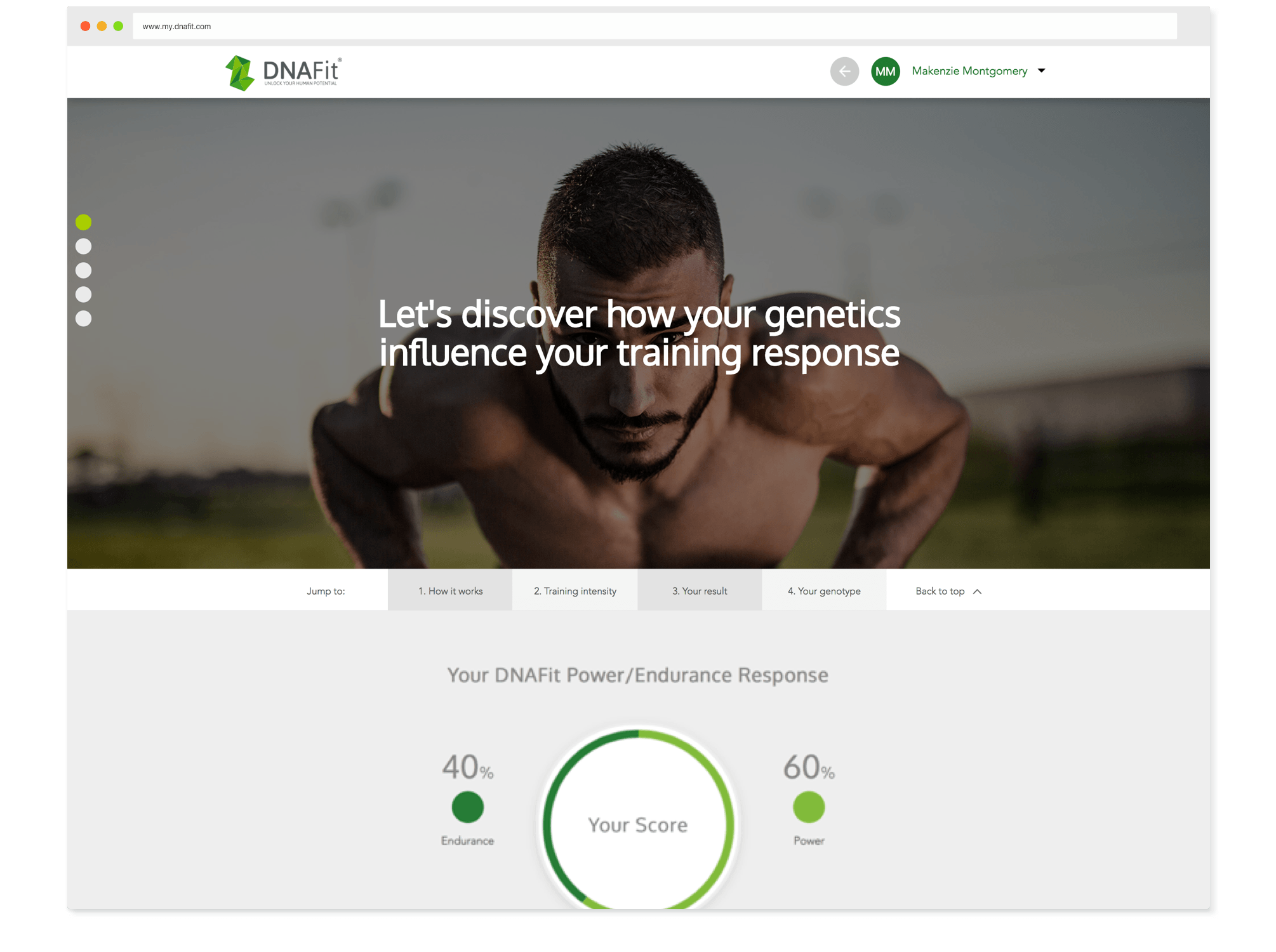 Follow a more personalized workout program based on your genetic fitness profile.