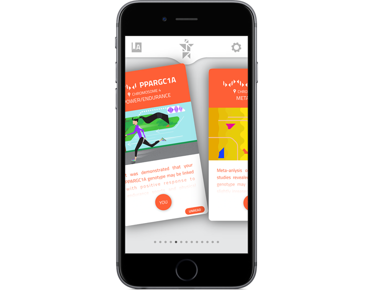 Swipe through a personalized experience that explains how your genes affect your exercise and sports performance.