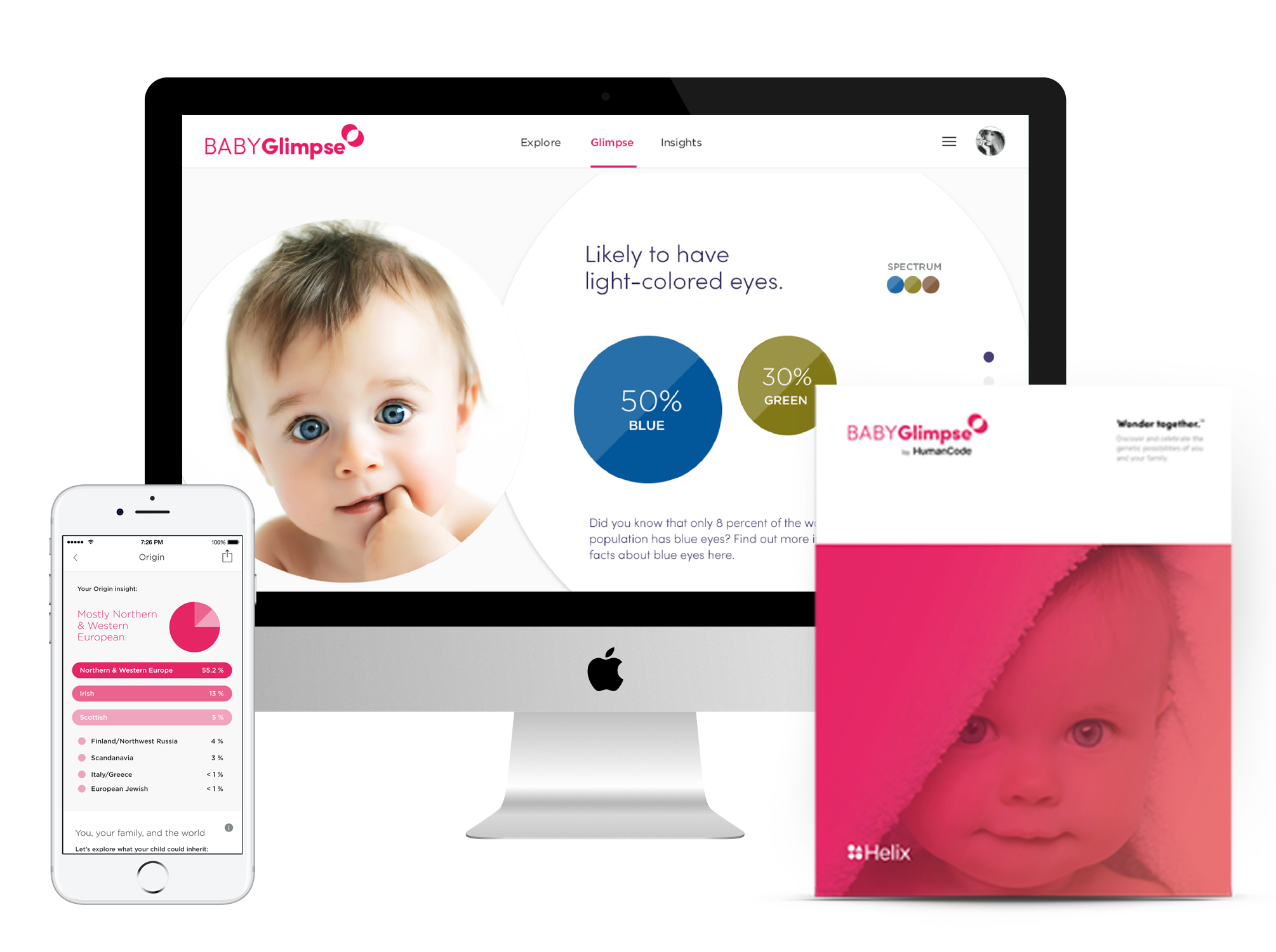 Access your BABYGlimpse on the web or by using the app for iPhone & iPad.